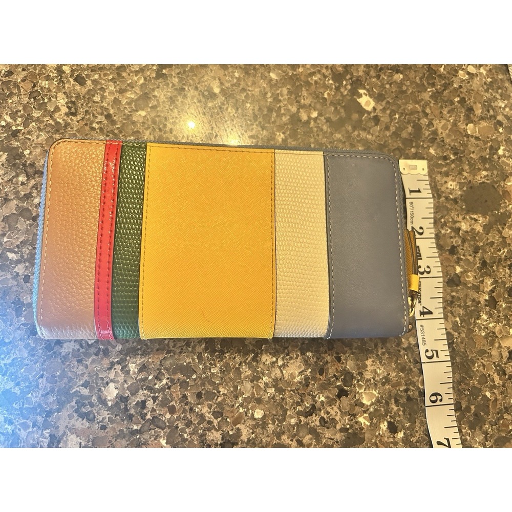 Tory Burch Robinson Mini Balloon Stripe Leather Continental Wallet - Picture 9 of 16